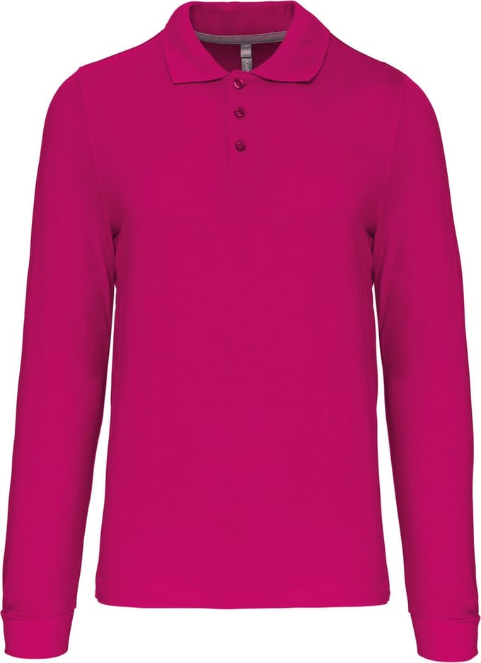 Kariban Polo lange mouwen K243 - Fuchsia - M