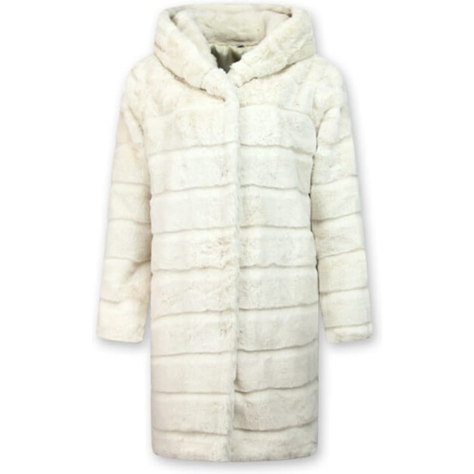 Imitatie Bontjas Dames - Parka - White