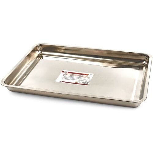 HBM RVS Olie Lekplaat, Lekbak, Olie Opvangschaal 600 x 400 x 48 mm.