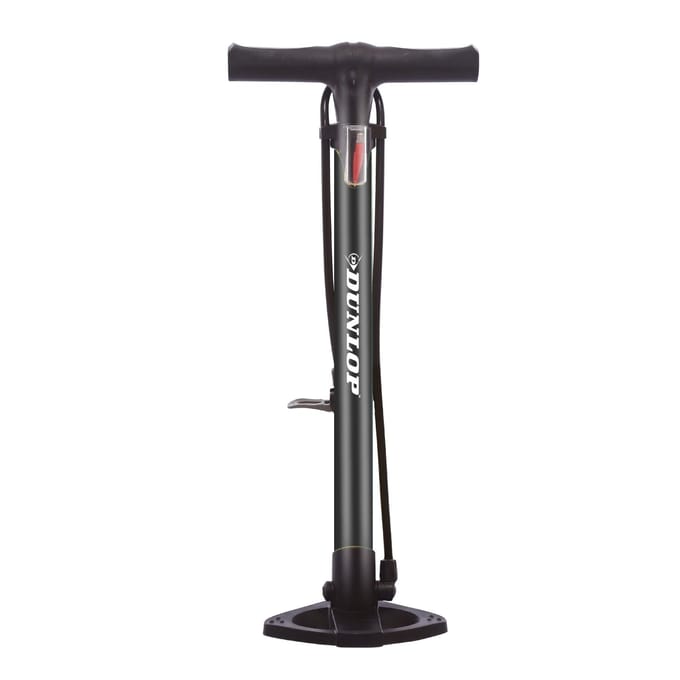 Dunlop Fietspomp - staande pomp voor Presta, Dunlop, Schrader ventiel - 12 bar