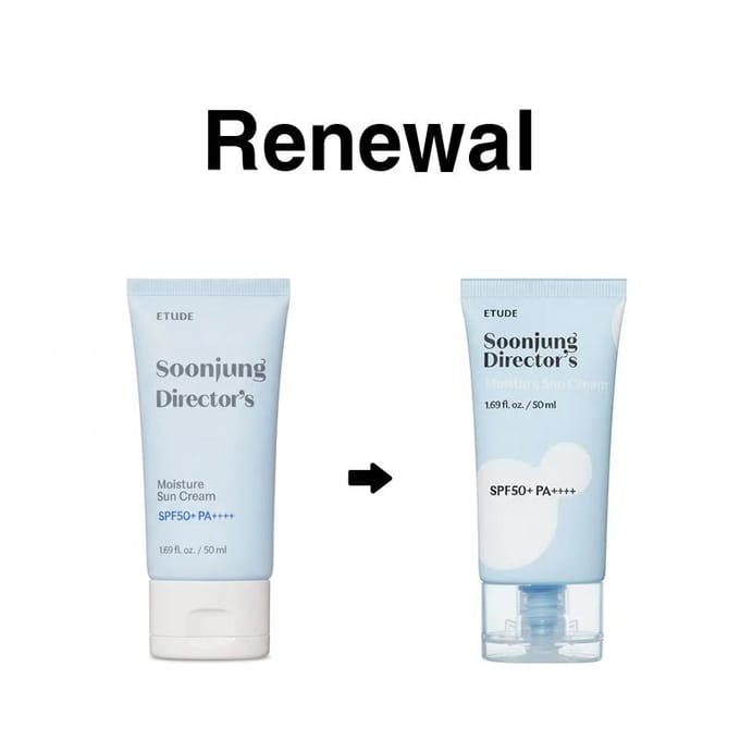 [ETUDE] SoonJung Crème Solaire Hydratante Director's Double Set SPF 50+ PA++++ 50ml+50ml white