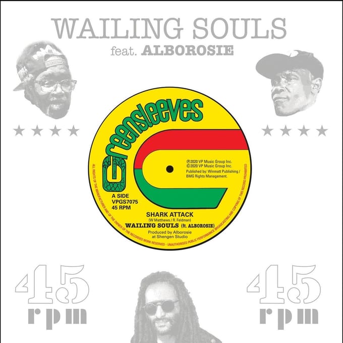 Wailing Souls & Alborosie - Shark Attack / Shark Attack Dub (7" Single)