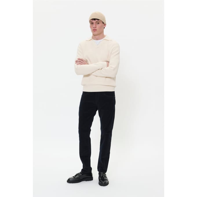 Gebreide pullover met ribboorden, model 'kollo'