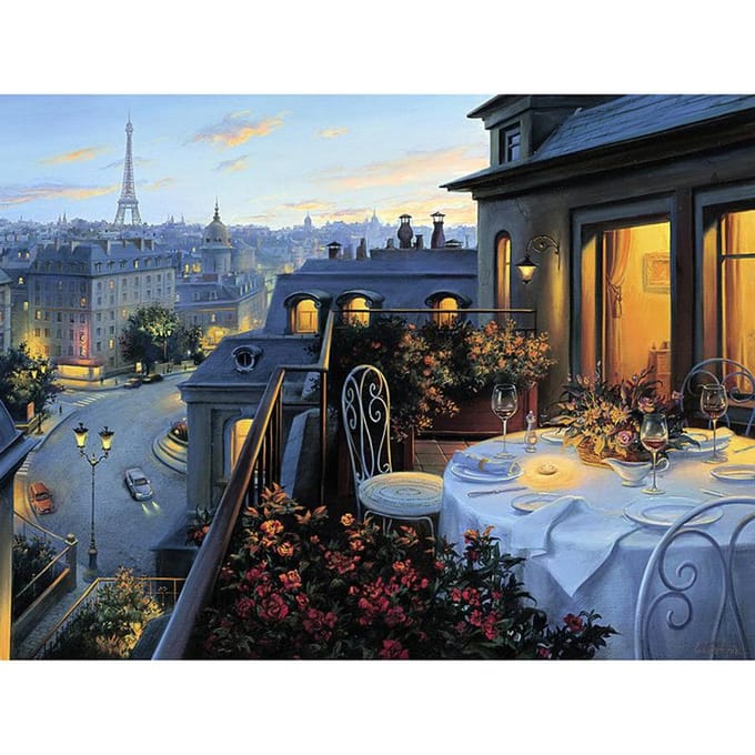 Peinture Diamant 5D DIY Broderie Table à Manger Point de Croix Strass Décoration Forage Complet 20X30CM black