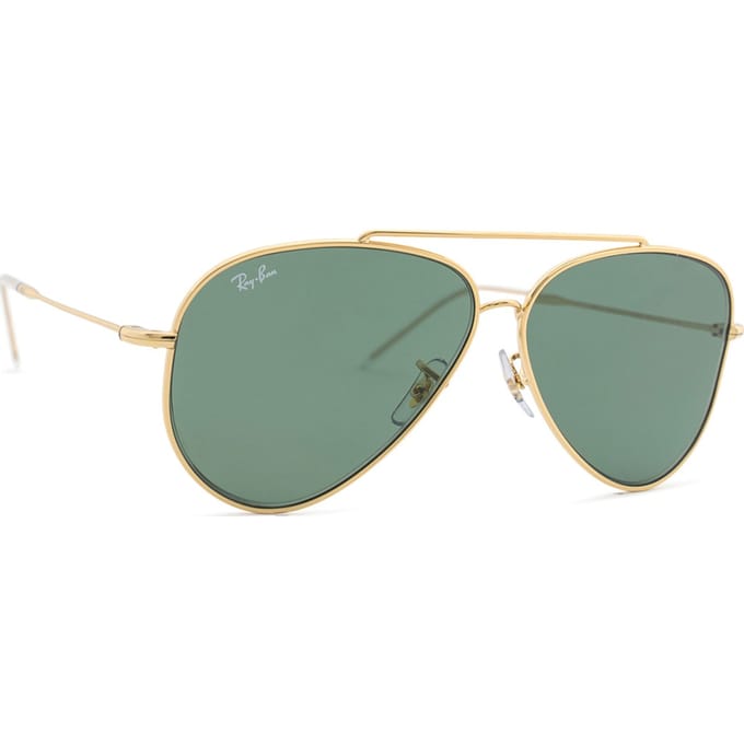 Ray-Ban Aviator Unisex Goud Groen RB0101S Achterzijde