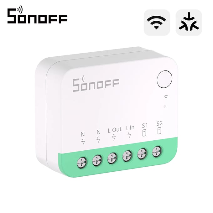 SONOFF MINIR4M MINI Extreme Wi-Fi Smart Switch ESP32 Chip Afneembare Relais Matter Compatibel eWeLink Spraakbesturing via Alexa Google