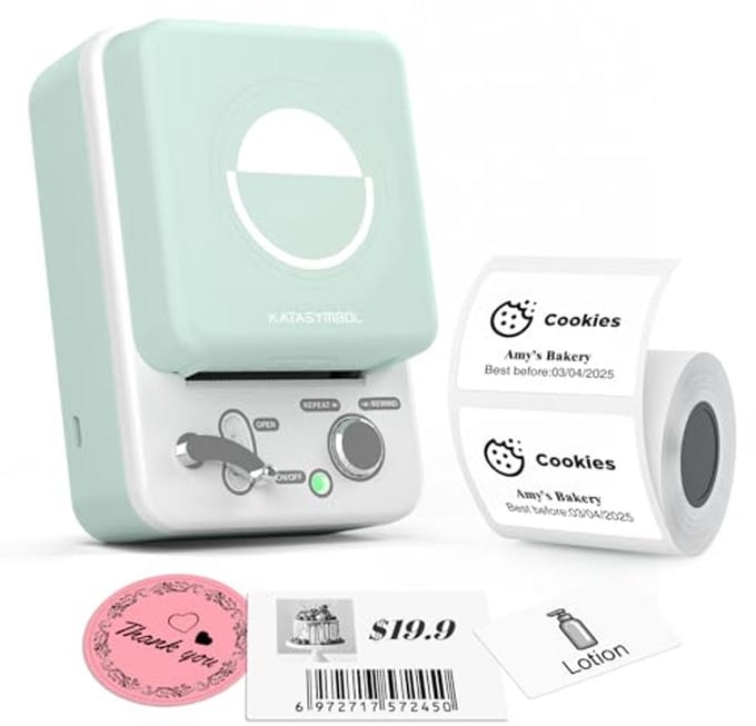 Bluetooth Label Maker Machine - Dikkere Labels, Inkloze Stickerprinter voor Kantoor en Thuis