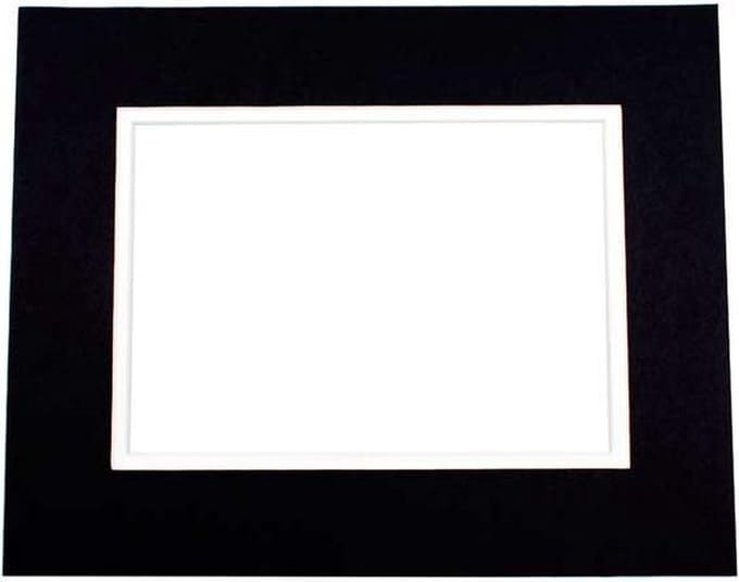 Passepartout Dubbeldik Zwart/Wit 50,8x61cm (10 stuks)