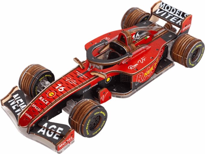 Veter Models 3D Modelbouwpakket Racer V3, AKV-14, Rood/Zwart, 17x7x4cm