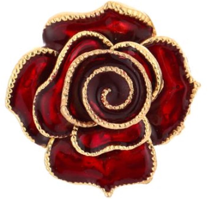 Bijoutheek Button Cover - Knoop Clip Roos Red