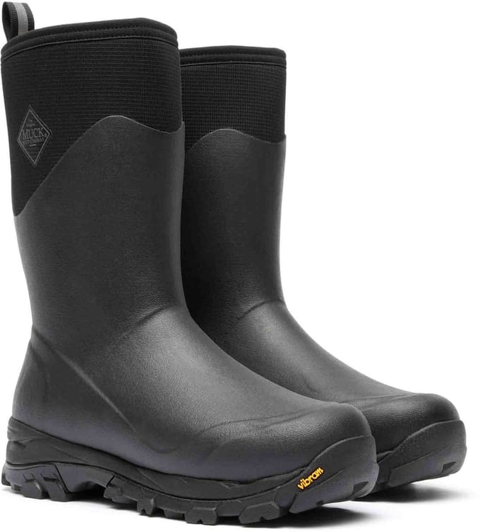 Muck Boot Arctic Ice Mid AGAT | Zwart - Regenlaarzen - Maat 45 -