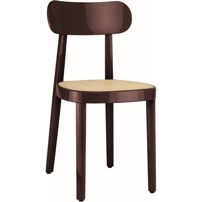 Thonet 118 stoel - Hoogglans lak donkerbruin