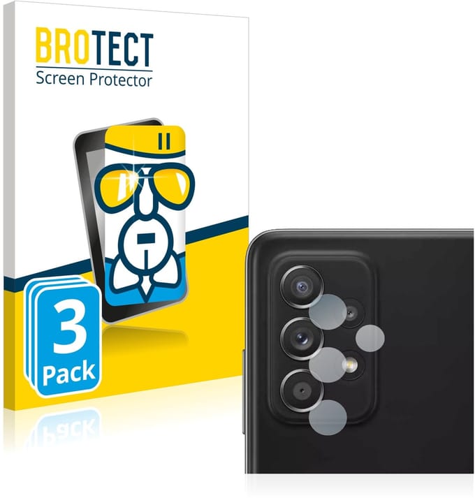 Screenprotector 3 Stuks voor Samsung Galaxy A52 / 5G (alleen Camera) Beschermglas transparant