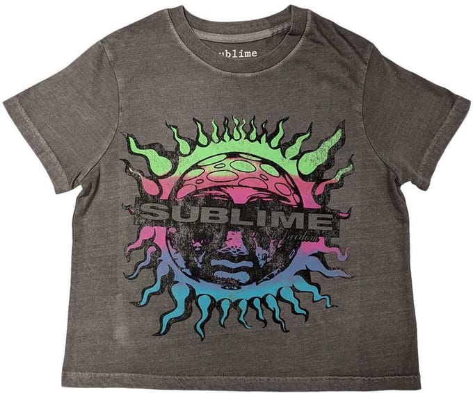 Sublime - Gradient Sun Crop top - S - Grijs