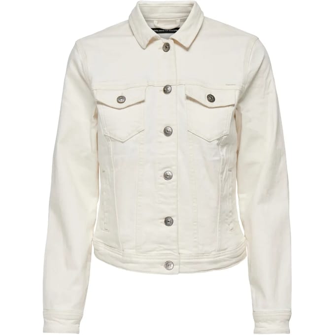 ONLY ONLTIA DNM JACKET COL PIM Dames Jas - Ecru