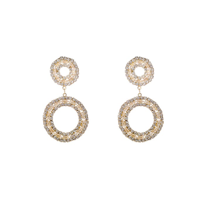 Go Dutch Label Oorknoppen Double O Dangle Goudkleurig