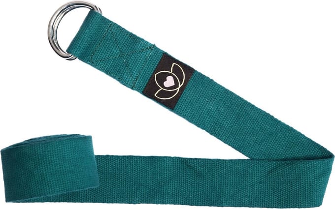 Yoga riem / strap extra lang donkergroen - Lotus