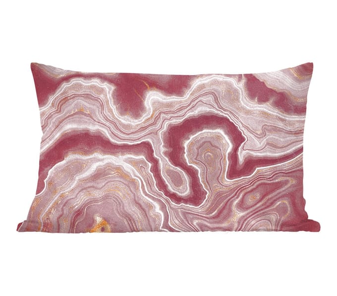 Sierkussens - Kussentjes Woonkamer - 60x40 cm - Agaat - Abstract - Stenen - Roze