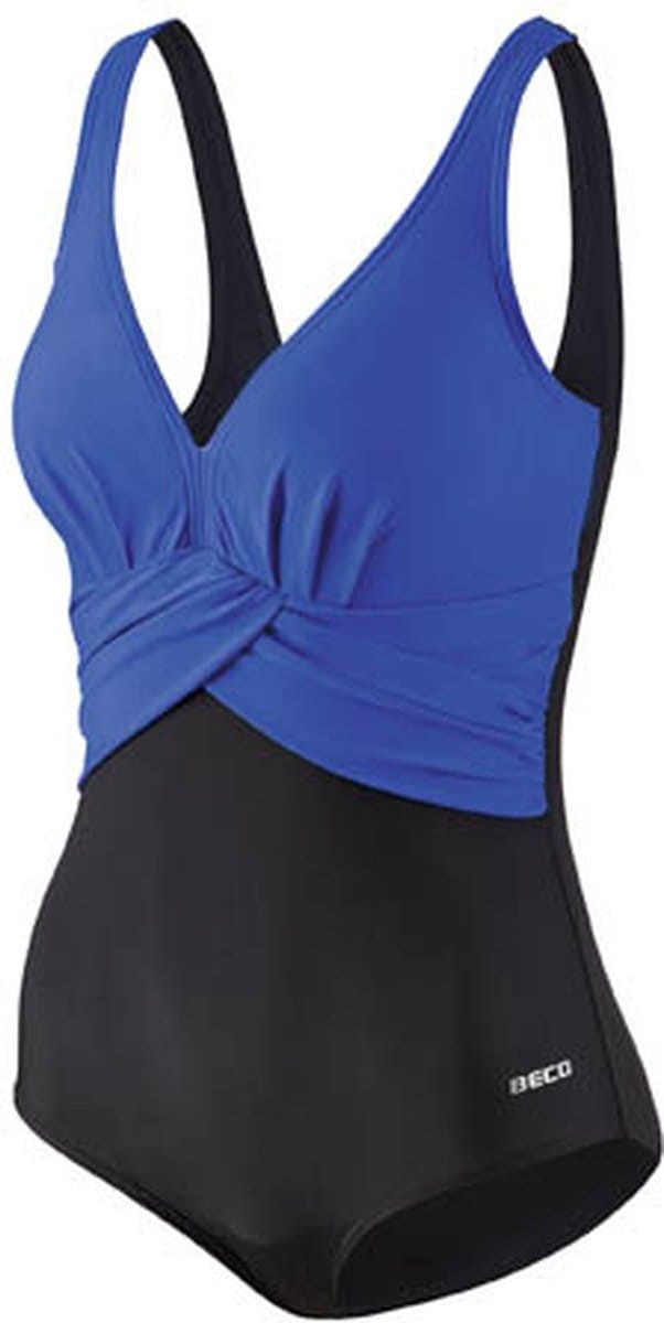 BECO Badpak - D-cup - Dames - Polyamide - Blauw/zwart - Maat 38