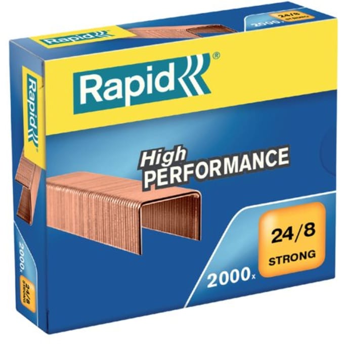 Rapid Strong 24/8 Kopercoating Nietjes - 2000 Nietjes