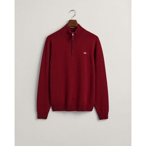 Gant Trui Superfijne Lamswol Half-Zip Port Red / male