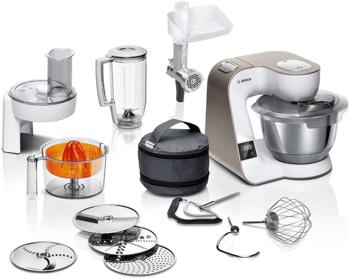 Bosch MUM5 - MUM5XW40 - Keukenmachine - 900W - 3.9L - Champagne/Wit
