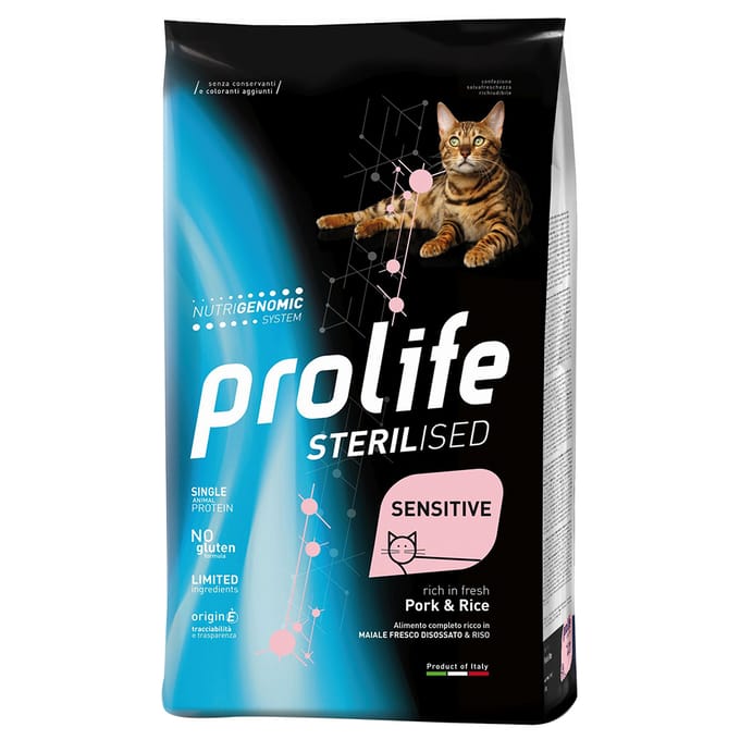 2x7kg Kat Sensitive Gesteriliseerd Varkensvlees & Rijst Prolife
