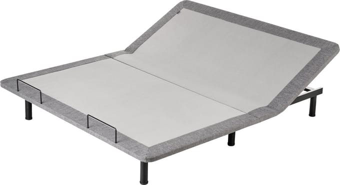 BRUNOY - Bedframe verstelbaar - Grijs - 180 x 200 cm - Polyester