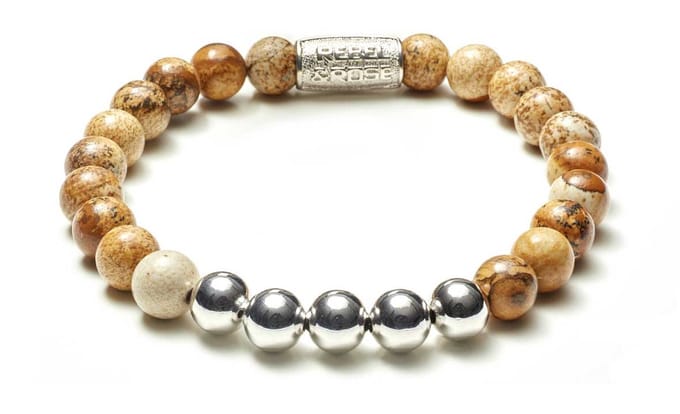 Rebel&Rose armband - Woodstock - 8mm - silver colored