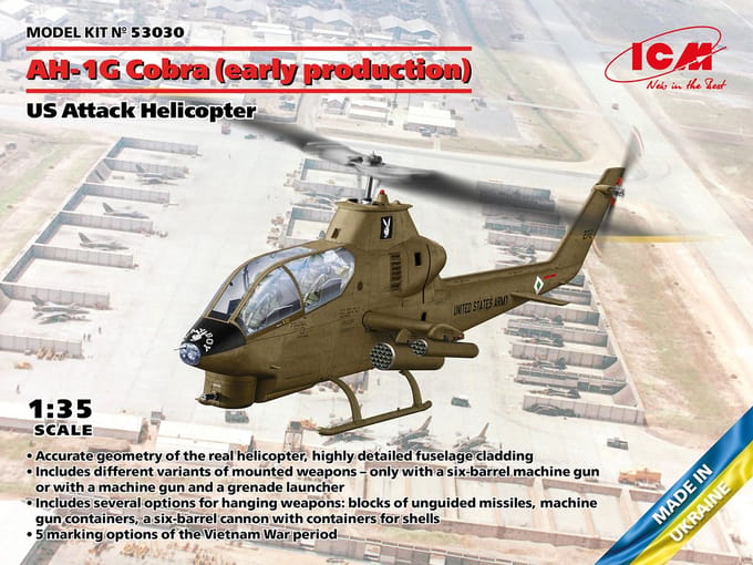 ICM Modelbouwpakket Helikopters - 53030 AH-1G Cobra - early prod. - US Attack Helicopter Plastic - 1:35 - Modelbouw