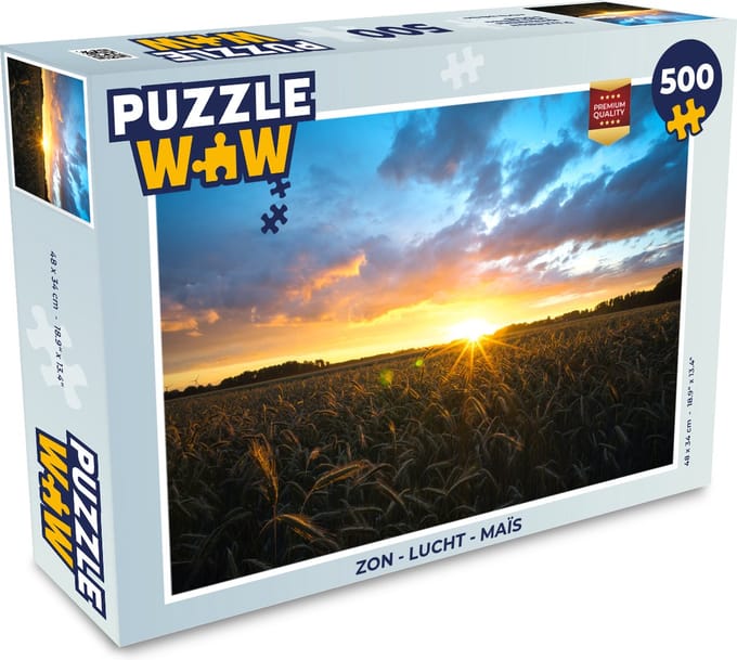 Puzzel Zon - Lucht - Maïs - Legpuzzel - Puzzel 500 stukjes