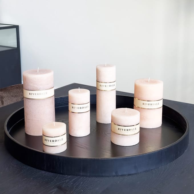 Kaars 7x14cm beige