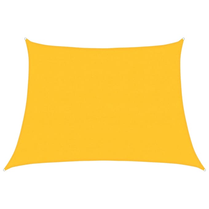 vidaXL Zonnezeil 160 g/m² trapezium 4/5x3 m HDPE geel