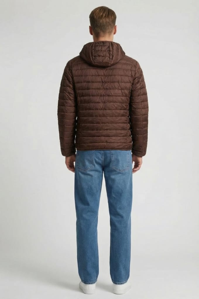 JOTT Nico Down Jacket Dark Chocolate Taglia: M | Giacche leggere Outlet | Uomo | Marrone