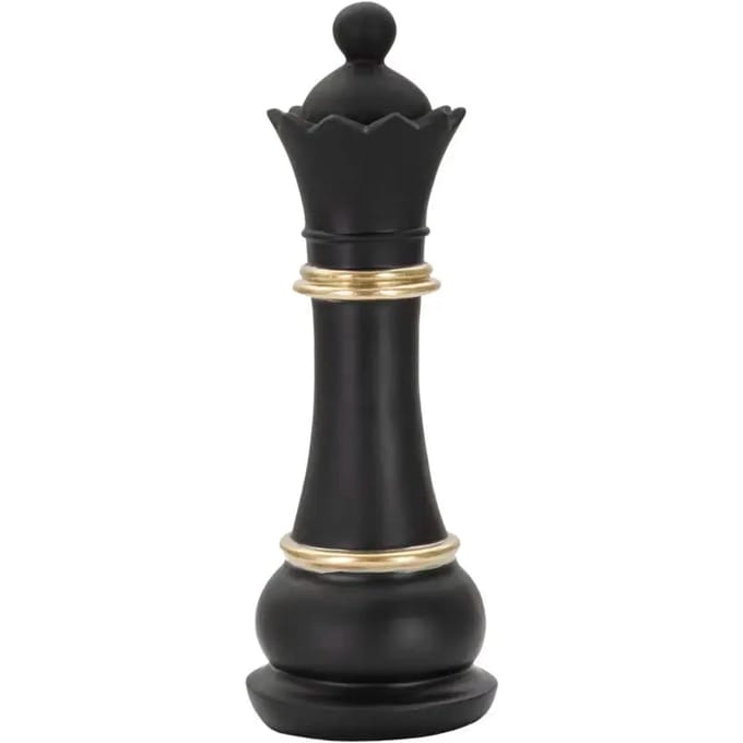 Decoratie Queen Black & Gold Ø 9×25,5 cm