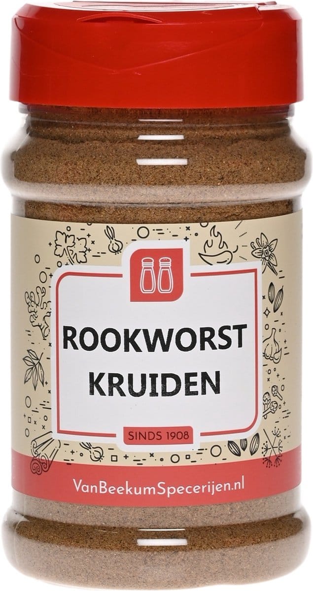 Van Beekum Specerijen - Rookworst Kruiden - Strooibus 150 Gram