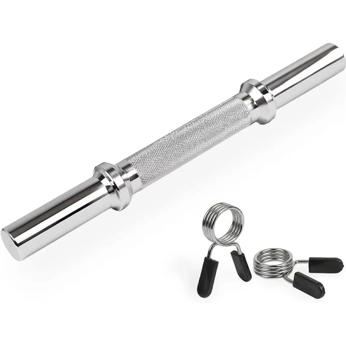 VirtuFit Halterstang - Dumbellstang - Met Veerclipsluiting - 30 mm - 35 cm