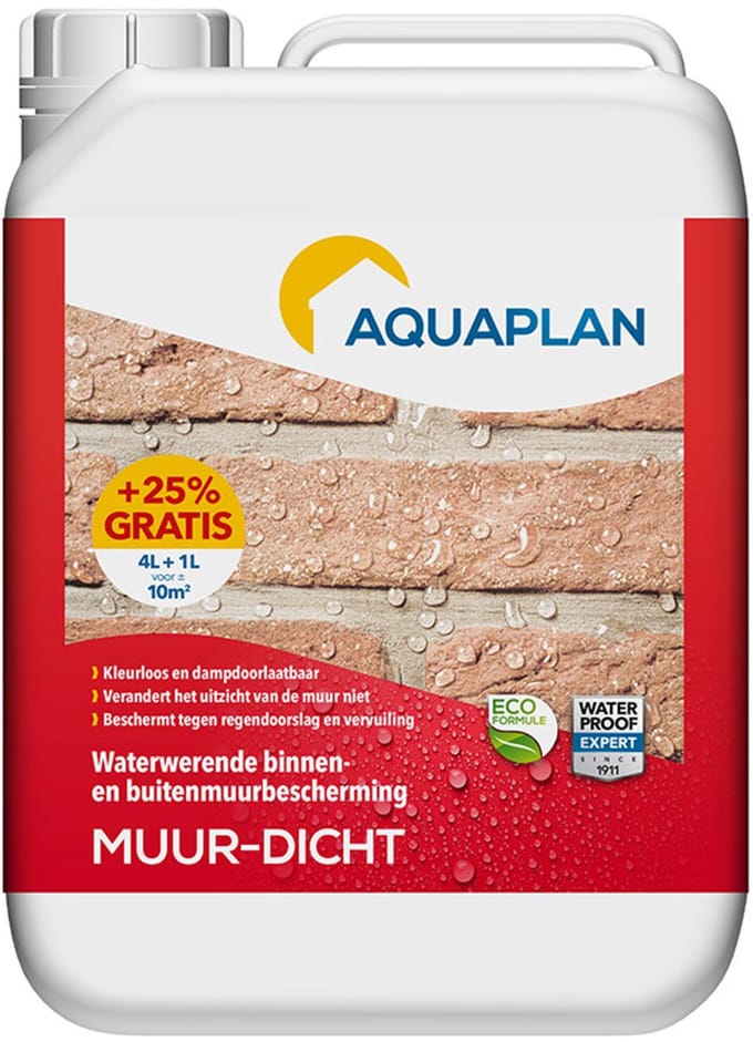 Aquaplan Muurdicht - waterafstotende coating - 5 liter