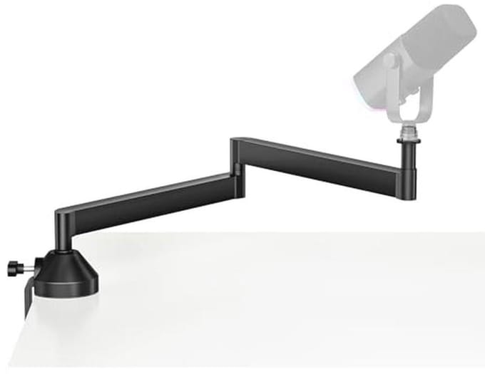 Laag Profiel Microfoon Arm Boom Standaard met Schokbevestiging en Adapter