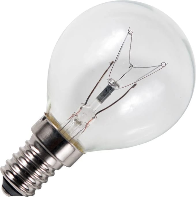 Schiefer E14 Kogel Gloeilamp | 25W 2700K 160lm 80V | Dimbaar
