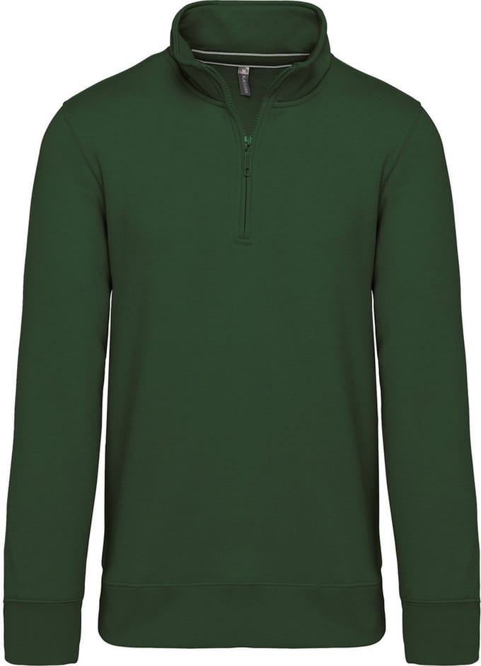 Kariban Sweater met ritshals K487 - Forest Green - S