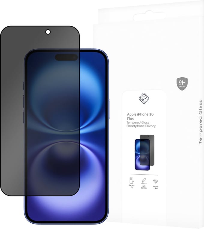 Cazy privacy Screenprotector geschikt voor iPhone 16 Plus - Screenprotector Anti Spy Gehard Glass