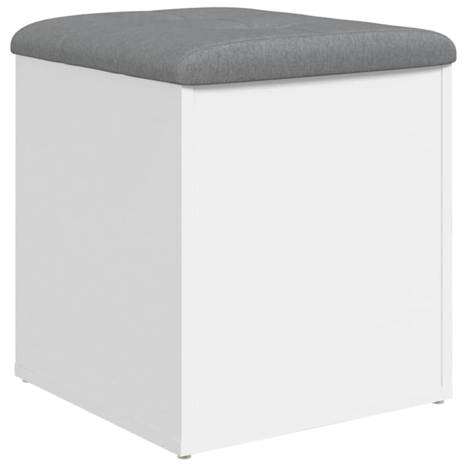 vidaXL - Opbergbank - Wit - 42x42x45 - cm - Bewerkt - Hout