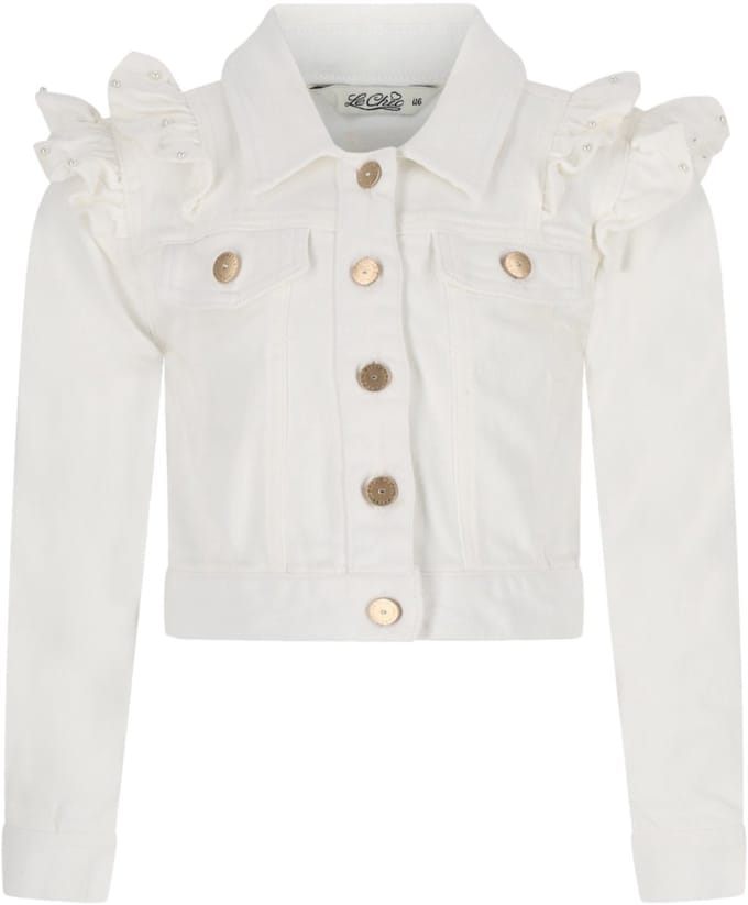 Le Chic spijkerjasje ALLY C511-5181 Off White - Maat 98