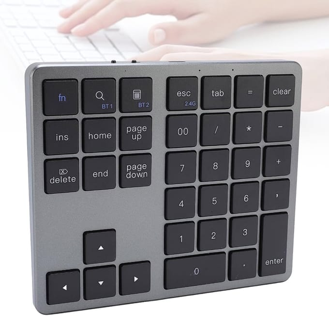 Numpad Draadloos - Numeriek Toetsenbord met Bluetooth - Keypad - Zwart