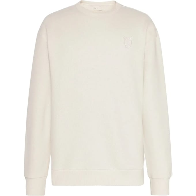Ronde hals trui met borduursel KnowledgeCotton Apparel