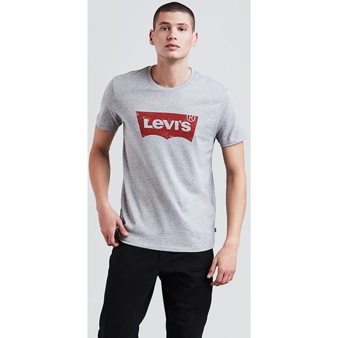 Levi's Graphic Printed T-shirt Grey Maat: S | T-shirts met Print Outlet | Heren | Grijs
