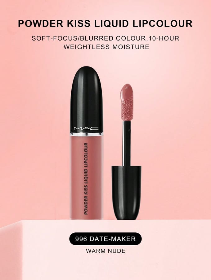 M·A·C Powder Kiss Liquid Lipcolour 975 Ruby Boo (Bleu-Rouge Vif) - 5 ml 996 DATE-MAKER