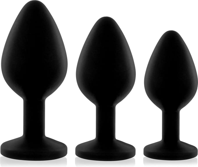 Rianne S Booty Plug Set - Buttplug - 3 Stuks - Zwart