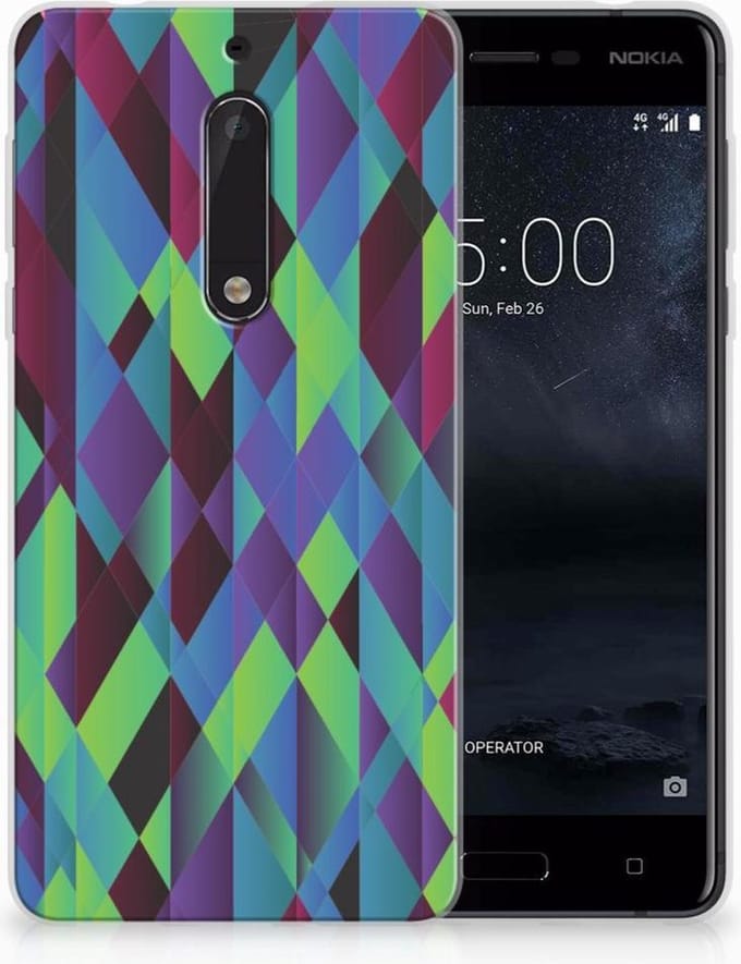 Nokia 5 TPU Hoesje Abstract Green Blue
